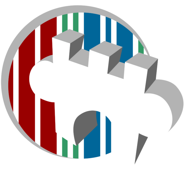Wiki Loves Monuments logo with combined with the Wikidata colours