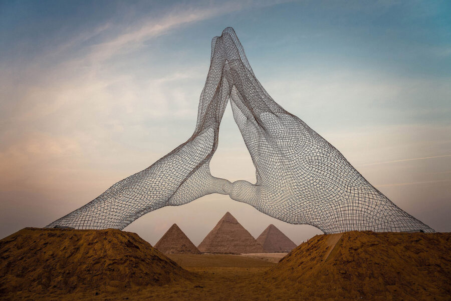 Giza Pyramids during Forever is Now exhibition