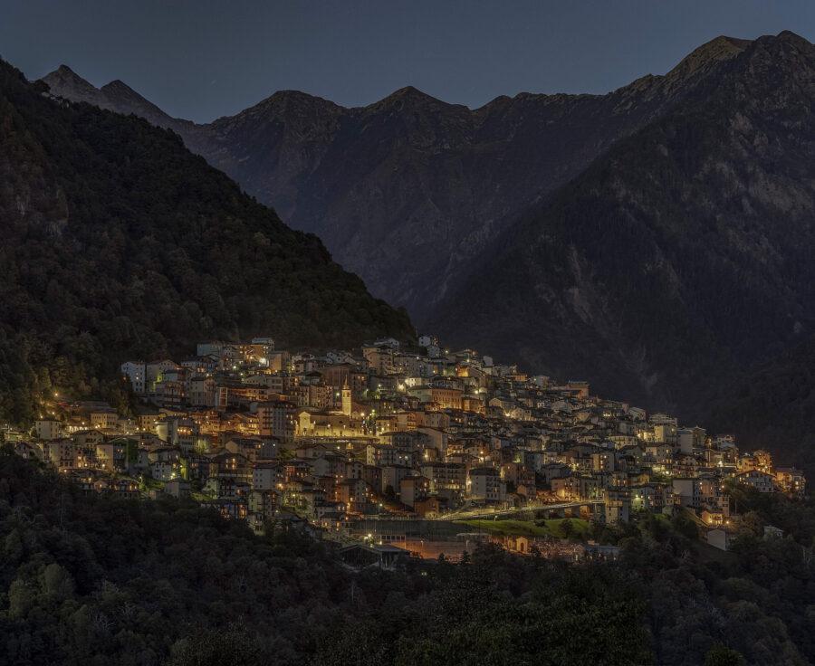 Panoramic view of Premana, province of Lecco, Lombardy